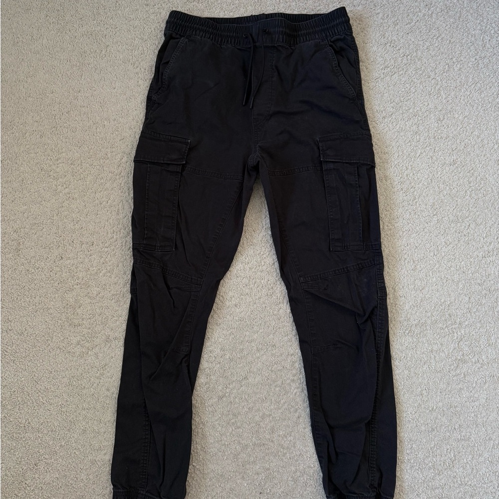 H&M Black Cargo Joggers with Utility Pockets